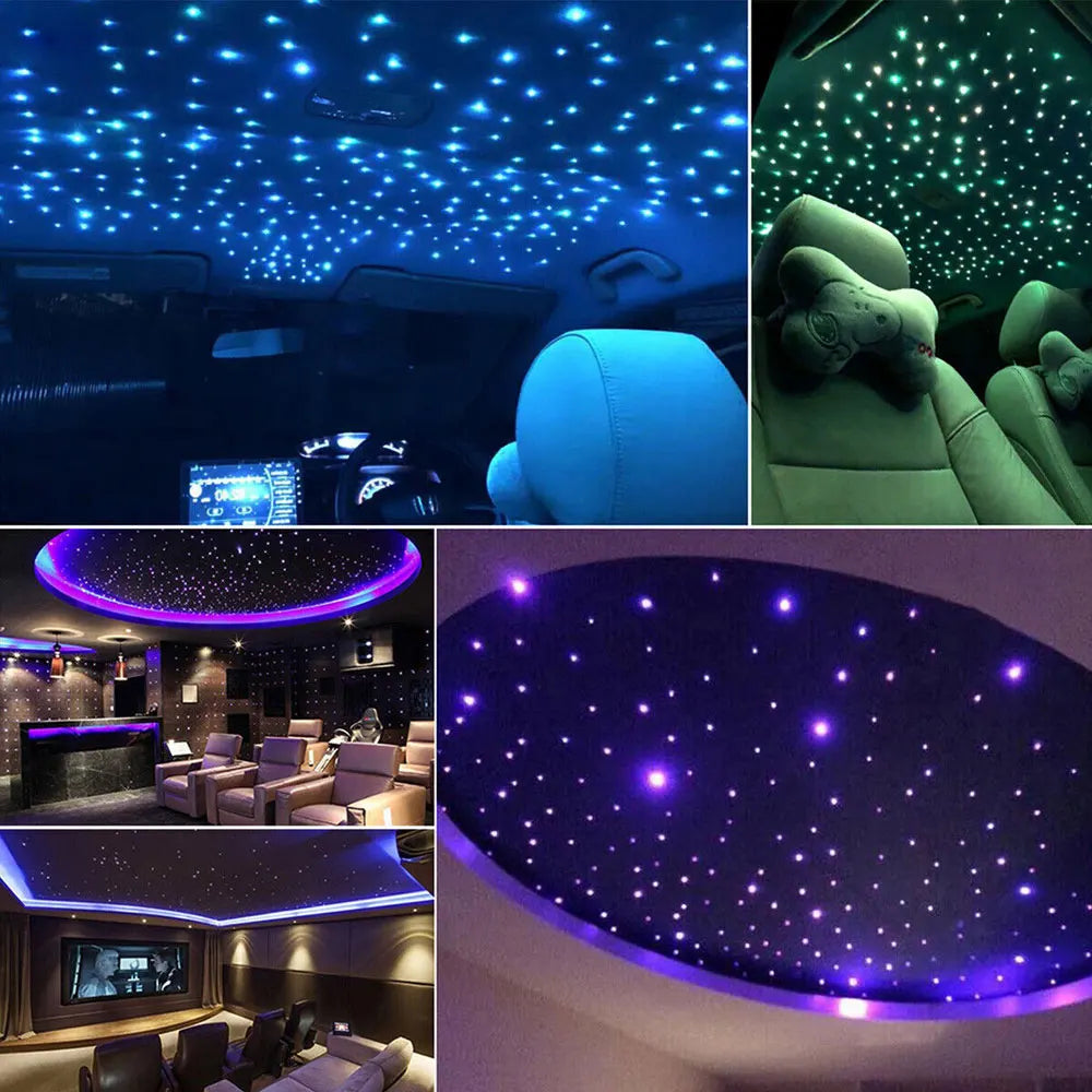 🚀 Kit Éclairage Plafond Étoilé LED – Effet Ciel Étoilé pour Voiture & Maison 🌌